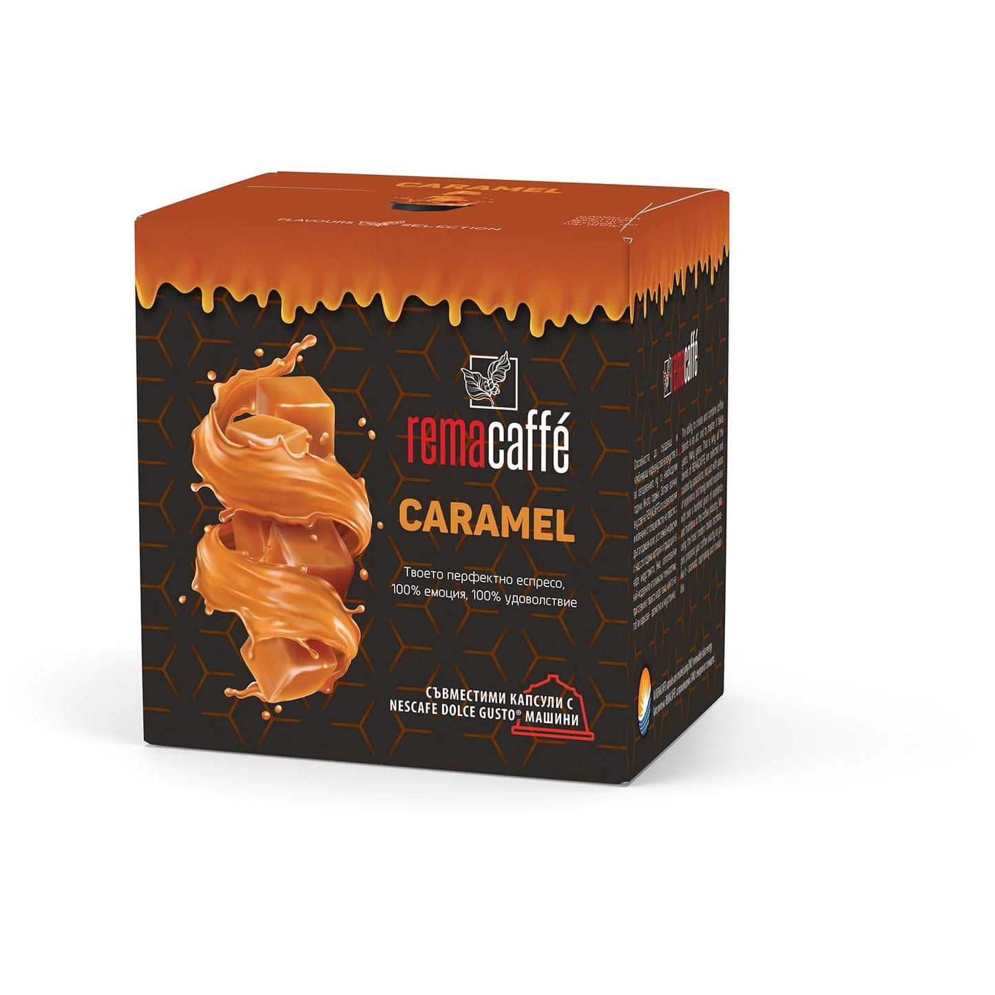 REMACAFÉ capsule de caramel, 16 buc., compatibile cu aparatele de cafea Nescafe Dolce Gusto