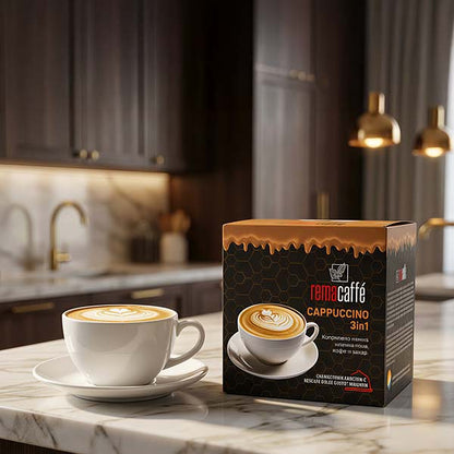 Capsule REMACAFFÉ Cappuccino 3 în 1, 16 buc., compatibile cu aparatele de cafea Dolce Gusto