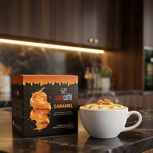 REMACAFÉ capsule de caramel, 16 buc., compatibile cu aparatele de cafea Nescafe Dolce Gusto