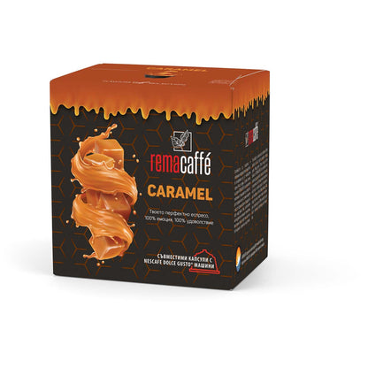 REMACAFÉ capsule de caramel, 16 buc., compatibile cu aparatele de cafea Nescafe Dolce Gusto