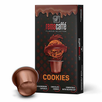 Capsule REMACAFFÉ COOKIES, 10 buc., pentru aparate de cafea NESPRESSO