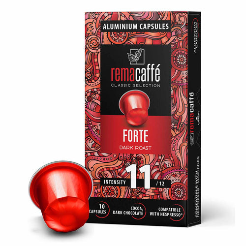 Capsule REMACAFFÈ Forte, 10 buc., pentru aparate de cafea NESPRESSO
