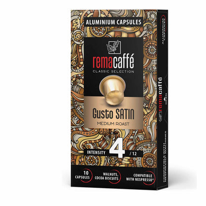 Capsule REMACAFFÉ Gusto Satin, 10 buc., pentru aparate de cafea NESPRESSO