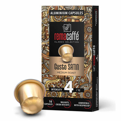 Capsule REMACAFFÉ Gusto Satin, 10 buc., pentru aparate de cafea NESPRESSO