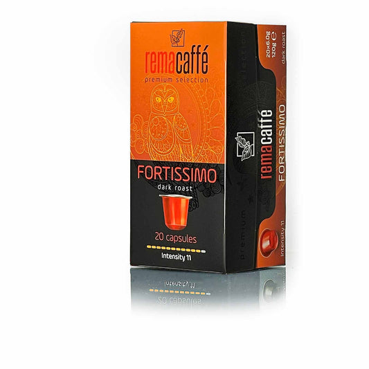 Capsule REMACAFFE Fortissimo, 20 buc., pentru aparate de cafea NESPRESSO