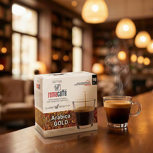Capsule REMACAFFE Arabica GOLD, 16 buc., compatibile cu aparatele Nescafe Dolce Gusto